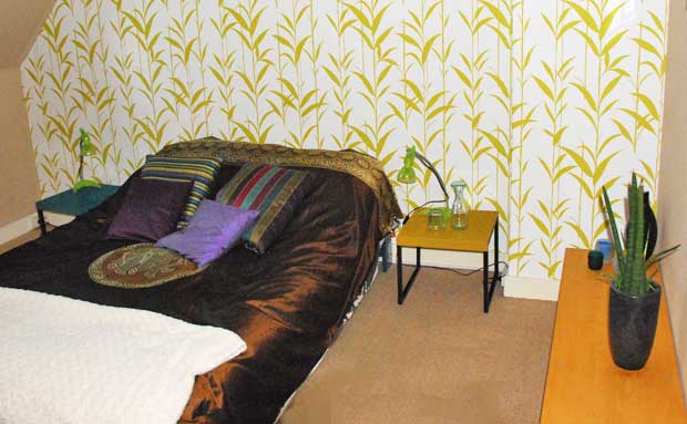 Main bed at B&B Paula, Haarlem, Holland.