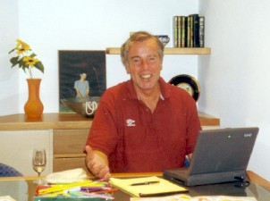 Here I am in Milano about 12 years ago working on the third edition. Photo by my daughter Stephanie at the home of her cousin Anaperina and family.