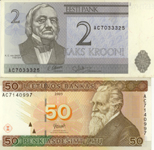 Estonian krooni, Lithuanian litu
