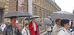 Smart visitors to Paris France always have an umbrella in their day pack.