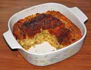 Bermont's Quiche d'Eschplamb, deep dish sans crust.