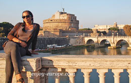 Stephanie dressed for Rome, Italy.