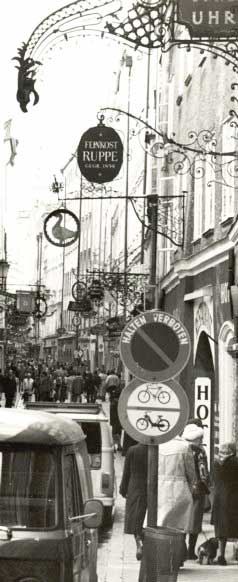 A beautiful street in Salzburg, Austria.