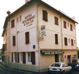 This economical, clean, and comfortable little hotel in Biarritz, France is way up the hill from the city.