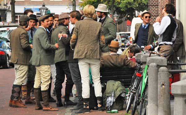 University students in Leiden, Netherlands.