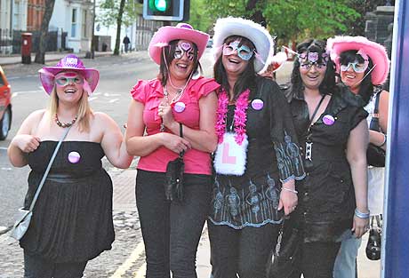 A hen's party in York, England.
