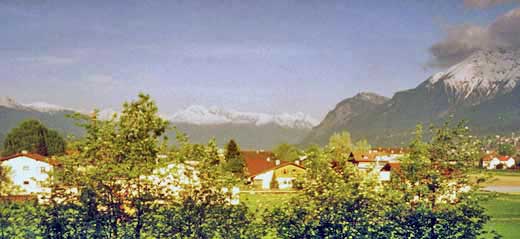 A view of the Austrian Alps from my room in Hall-in-Tyrol.