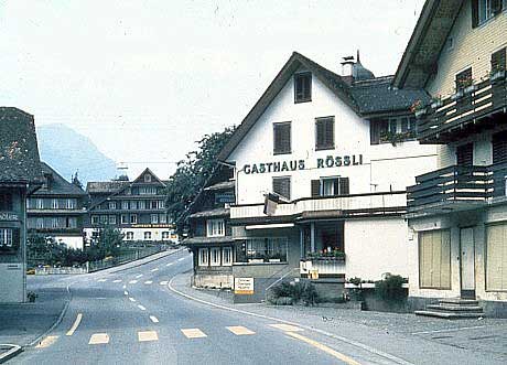 Entering a typical village in Switzerland.