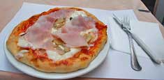 Pizza in Rome, Italy.