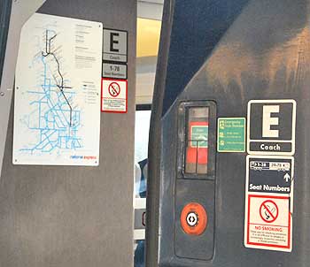 England's National Express posts seat numbers at the door.