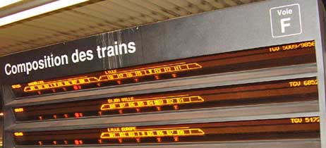 Composition des Trains sign in Marseilles, France.