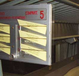 Typical reservation card holder on European trains.