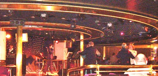 The bar and dance floor on the MS Romantika of the Tallink Line sailing from Helsinki, Finland to Tallinn, Estonia.