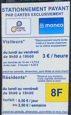 A parking automat in Paris, France.