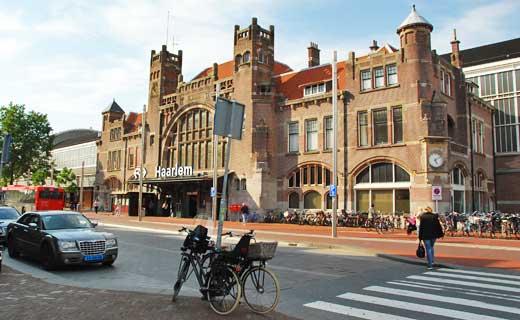 The classic train station at Haarlem, The Netherlands.