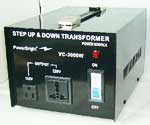 Power Bright VC3000W Voltage Transformer 3000 Watt Step Up/Down 110 Volt - 220 Volt