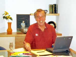Here I am in Milano, Italy circa 1998 working on the third edition. Photo by my daughter Stephanie at the home of her cousin Anaperina and family.